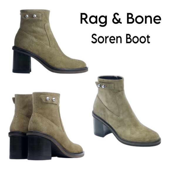 rag & bone Shoes - Rag & Bone Soren Boot in Olive Suede
